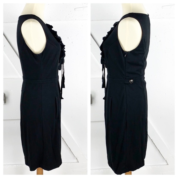 Anthro Leifsdottir Ruffle Bib Jersey Knit Dress - Picture 3 of 7